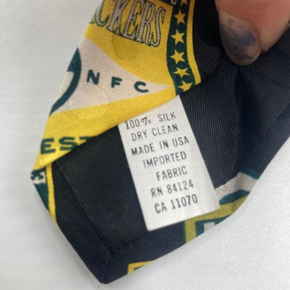 Vintage 1993 Green Bay Packers NFL Silk‎ Tie RM Sport Classic Collection - Picture 5 of 7